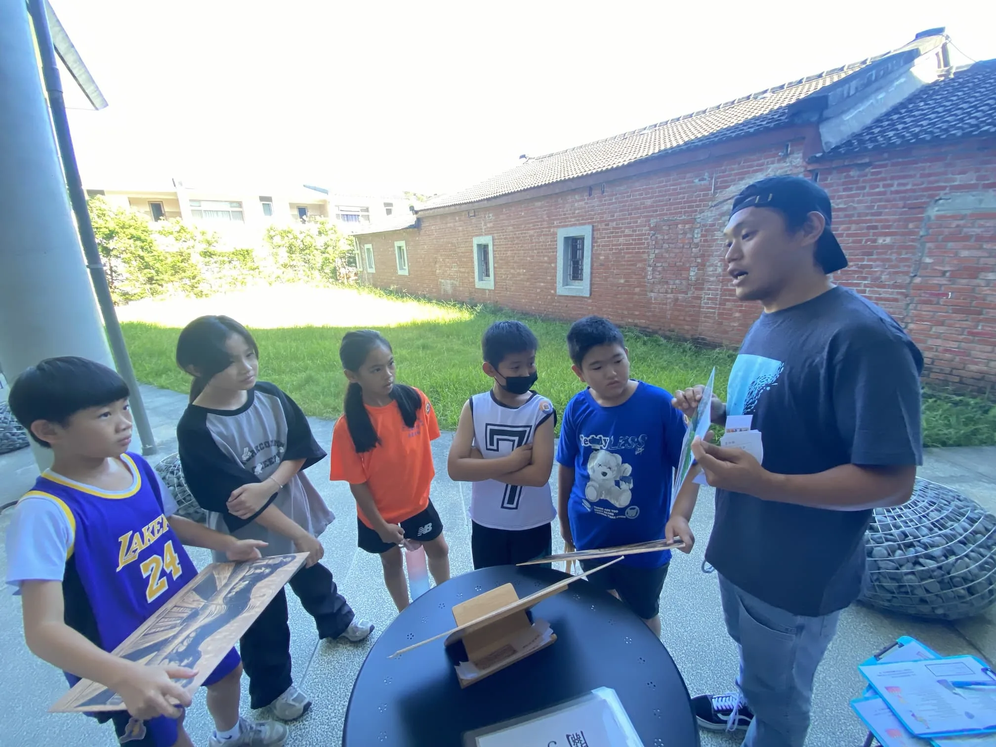 Primary-school pupils in a human rights education activity at the Chen Ding-Nan Memorial Museum